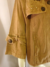 Load image into Gallery viewer, Urban Tribe 1987 Womens Vintage Light Brown Embellished Denim Jacket Small