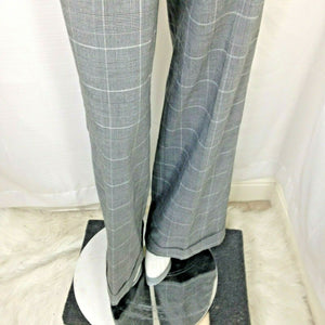 Isaac Mizrahi Womens Gray Black Silver Plaid Pants Size 6