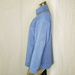 Vintage Carmel Pullover Fleece Blue Sweat Jacket Mens Medium