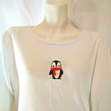 Load image into Gallery viewer, Simple Pleasures Womens White Penguin Shirt Extra Large