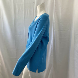 Vintage Maurice Sasson Kikit Sky Blue Light Cardigan Sweater Size Large