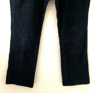 Old Navy Womens Midrise Dark Blue Black Corduroy Pants Size 12