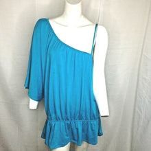 Load image into Gallery viewer, Fredericks of Hollywood Womens Blue One Shoulder Blouse Large