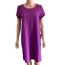 Load image into Gallery viewer, Chelsea28 Dress Womens XL XS Purple Crepe Short Sleeve Knee Length
