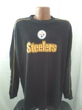 Load image into Gallery viewer, Pittsburgh Steelers Mens Black &amp; Yellow Long Sleeve shirt Large nfl football