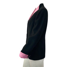 Load image into Gallery viewer, Kasper ASL Blazer Single Breasted Black Pink Accents Womens Petite Size 4