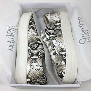 J Slides Hilton Platform Snakeskin Print Sneakers