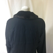 Load image into Gallery viewer, Valerie Stevens Sport Womens Black Zip Front Jacket w Faux Fur Collar Small