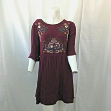 Load image into Gallery viewer, Xhilaration Womens Burgundy Red Embroidered Floral Top Size Medium