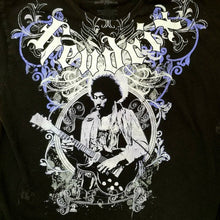 Load image into Gallery viewer, Jimi Hendrix Mens Black Purple White Short Sleeve T-Shirt Large classic rock