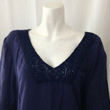 Load image into Gallery viewer, Signature Studio Contemporary Style Dark Blue Blouse Extra Large