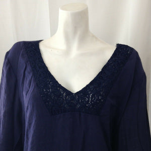 Signature Studio Contemporary Style Dark Blue Blouse Extra Large