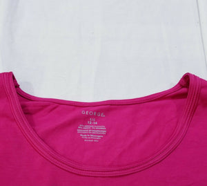 The Spazmatics Las Vegas Short Sleeve Hot Pink Womens Round Neck Tshirt L 12-14