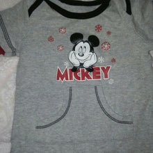 Load image into Gallery viewer, Mickey Mouse Footed One Piece Bodysuit and Shorts 3 Months