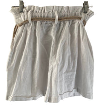 Load image into Gallery viewer, Derek Heart Shorts Paper bag Waist White Rope Belt Womens Size Small
