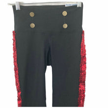 Load image into Gallery viewer, Old Navy Active Elevate Leggings Womens Size XS Red Sequins Black