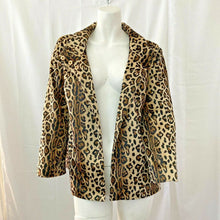 Load image into Gallery viewer, Jacklyn Smith Seas Women’s Animal Print Faux Fur Light Jacket Size Small