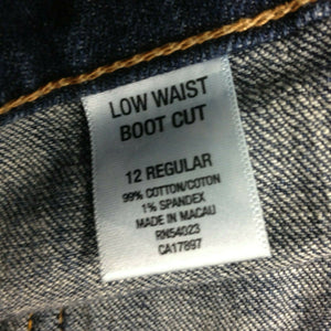 Old Navy Low Waist Stretch Boot Cut Medium Wash Jeans 12 Regular