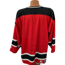 Load image into Gallery viewer, vintage 90s new jersey devils Starter Jersey XL nhl hockey sewn stitched NJ red