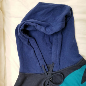 Vintage Obey Hoodie Multicolored Blue Full Zip Hooded Sweat Jacket Size Large