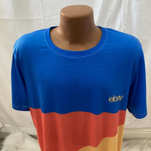 Load image into Gallery viewer, rare Ebay blue yellow orange shirt adult sz L employee open super soft ebay.com