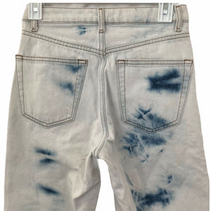 TopShop Mom Jeans Acid Wash Womens Size 2 25x30 Blue White