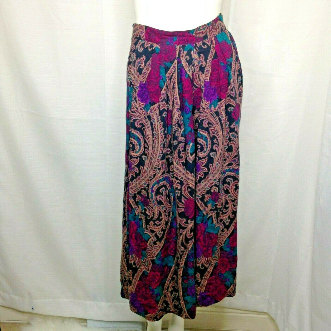 Talbots Womens Multicolored Floral Vintage Culottes Size 6