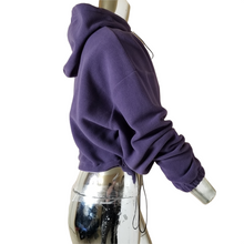 Load image into Gallery viewer, Topshop Hoodie Pullover Womens Purple Long Sleeve Crop Hoodie S 4 6