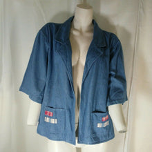 Load image into Gallery viewer, Capistrano Jeans Womens Vintage Open Front Denim Jacket 20W