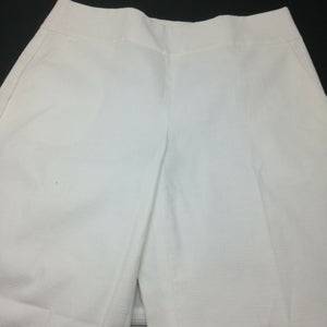 Peck and Peck Collection Womens White side Zip Pants Size 6