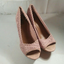 Load image into Gallery viewer, Mix Number 6 Womens Champagne Pink Summer Wedges Size 10M