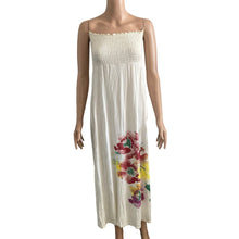 Load image into Gallery viewer, XL Clothing Sundress Maxi Womens Small White Floral Stretch Top Sleeveless