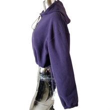 Load image into Gallery viewer, Topshop Hoodie Pullover Womens Purple Long Sleeve Crop Hoodie S 4 6