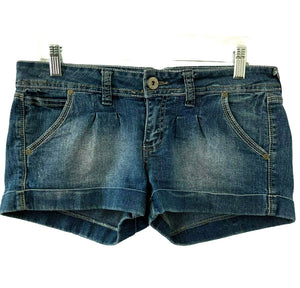 Wallflower Womens Blue Denim Short Shorts Juniors Size 7