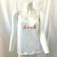 Load image into Gallery viewer, Eye Shadow Womens White &quot;He Loves Me&quot; Tank Top XL