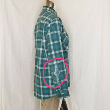 Load image into Gallery viewer, Vintage Ozark Trail Shirt Mens Green Plaid button Front Size Medium