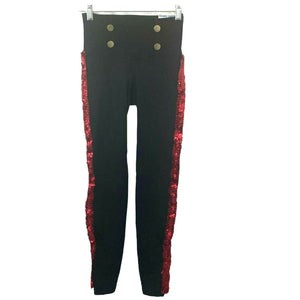 Old Navy Active Elevate Leggings Womens Size XS Red Sequins Black
