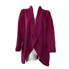 Load image into Gallery viewer, Bar III Womens Dark Fuchsia Open Front Blazer Jacket Size Small
