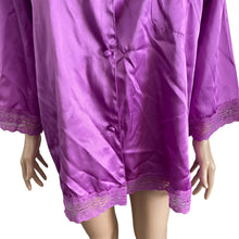 Load image into Gallery viewer, Vintage Suzanne Somers Loungewear Collection Pajama Sleep Shirt Satin Purple New