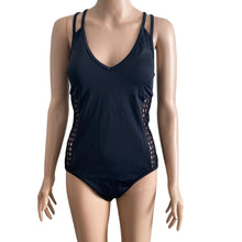Load image into Gallery viewer, Coastal Blue Swimsuit Womens Medium Black One Piece Stretch