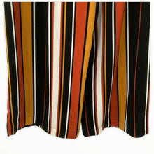 Load image into Gallery viewer, Zara Pants Trafaluc Collection Capri Wide Leg Orange and Black Striped Size L