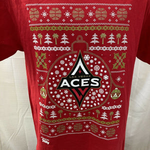 Las Vegas Aces christmas in July Red T-shirt Medium WNBA basketball ugly sweater