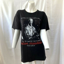 Load image into Gallery viewer, Nelson Mandela Unisex Black and White Short Sleeve Tshirt Size Medium Large