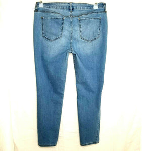 Old Navy Jeans Super Skinny Womens Light Wash Stretch Mid-Rise Tapered 14 Reg