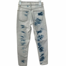 Load image into Gallery viewer, TopShop Mom Jeans Acid Wash Womens Size 2 25x30 Blue White