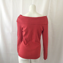 Load image into Gallery viewer, Studio G Women&#39;s Rust Colored Red Orange Off Shoulder Sweater Small