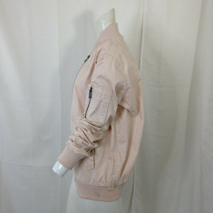 Buffalo David Bitton Womens Pale Pink Light Zip Front Jacket Size Medium