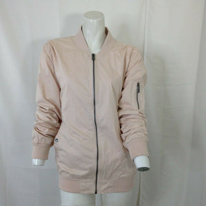 Buffalo David Bitton Womens Pale Pink Light Zip Front Jacket Size Medium