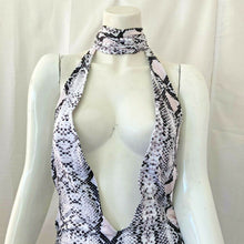 Load image into Gallery viewer, Unbranded Womens Snake Print Halter One Piece Swin Suit Size Medium
