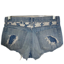 Load image into Gallery viewer, Carmar Short Shorts Denim Distressed Light Wash Embroidered Womens Size 23